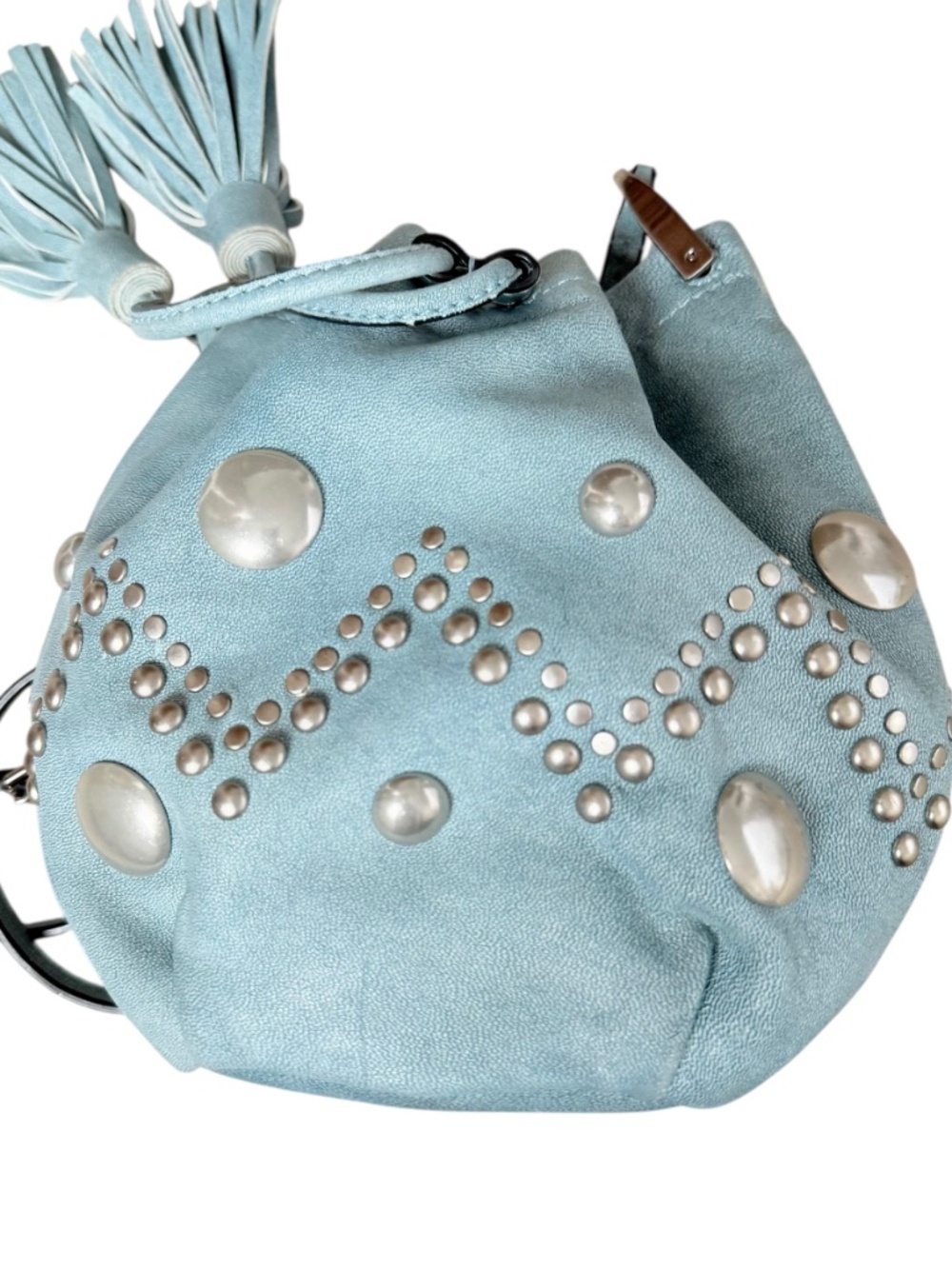 Isabel Marant Kylio bag a light blue butter soft leather construction bucket - Picture 3 of 10